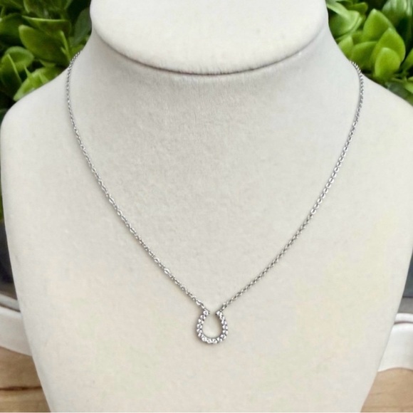 Park Lane Jewelry - Park Lane Dazzle Drop Silver Horseshoe Shaped Necklace! Brand New!!